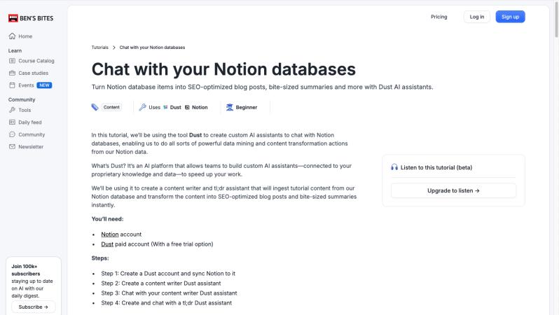 Chat with your Notion databases